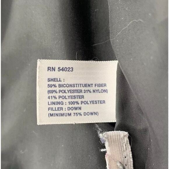 Gap Down Puffer Jacket Medium Black Zipper Snaps Pockets Womens - Picture 12 of 12